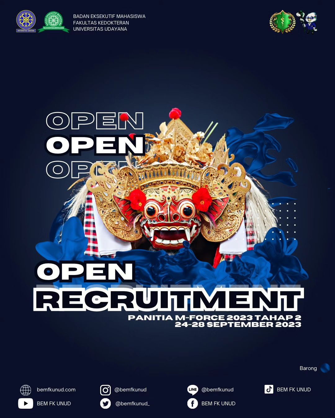 Open Recruitment M FORCE 2023 Tahap 2 BEM FK UNUD