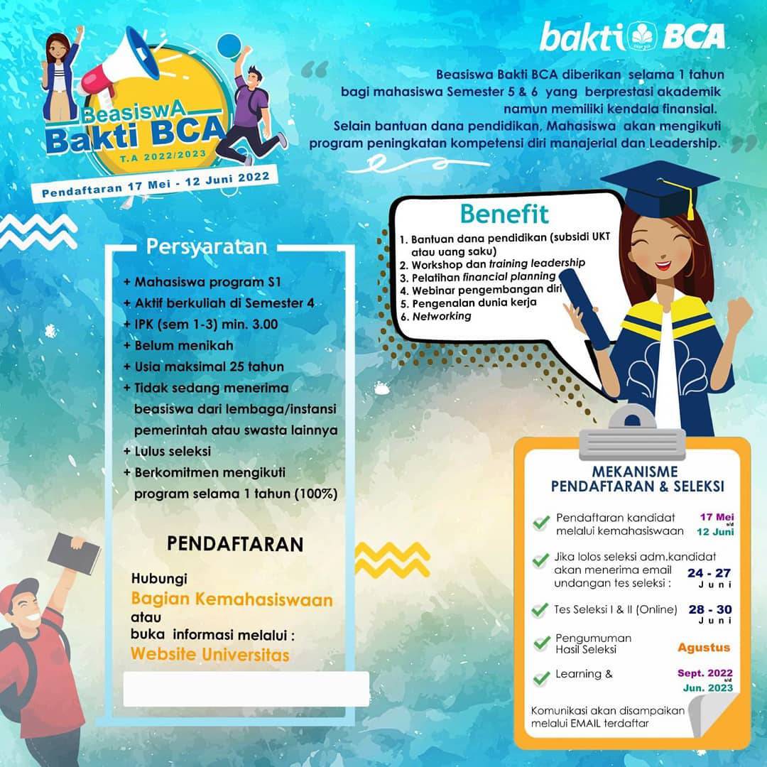 BEASISWA BAKTI BCA TA 2022/2023 - BEM FK UNUD