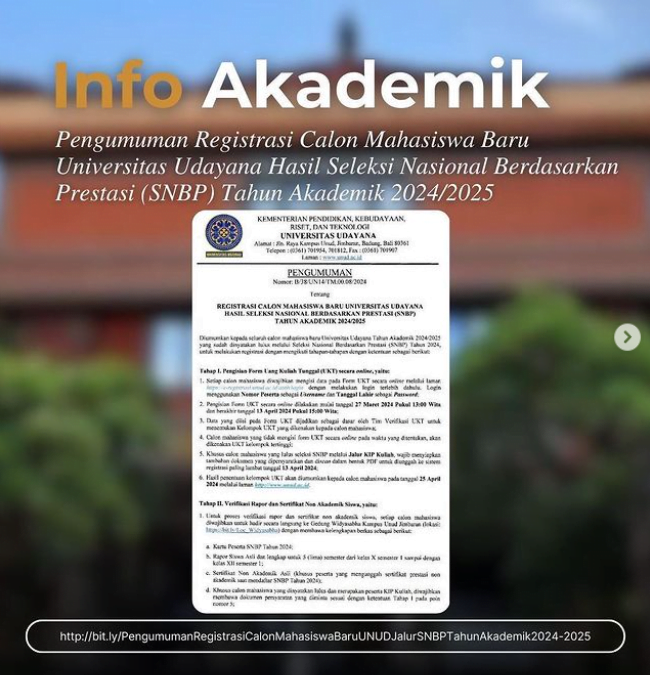 Registrasi Mahasiswa Baru Jalur SNBP 2024/2025