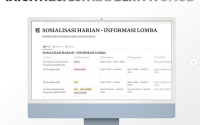 Publishing Notion Info Lomba BEM FK Unud