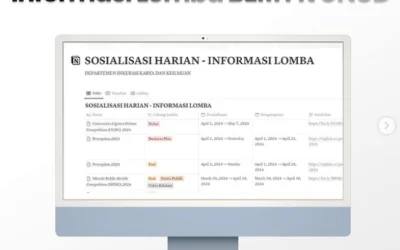 Publishing Notion Info Lomba BEM FK Unud