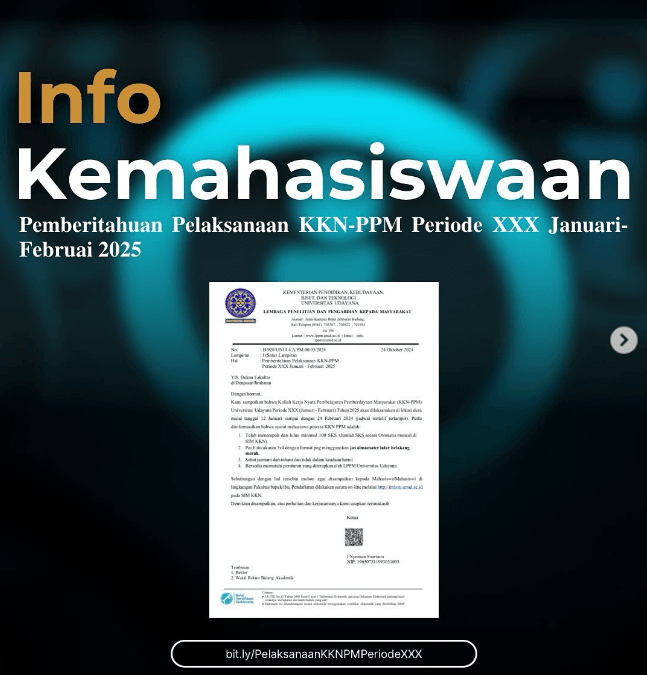 Pelaksanaan KKN-PPM Periode XXX Januari-Februari 2025